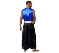 TiaoBug Disfraz De Cosplay Príncipe India Para Hombre Pelele Con Cinturón Metálico Traje De Lámpara Mágica Disfraz Halloween Carnaval Fiesta
