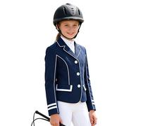 TiaoBug Niña Chaqueta Equitación Camisas Equestres Abrigo para Montar A Caballo Camisa Equitación Equestre Chaqueta Funcional Jogging Azul Marino 3-4 años