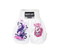 TiaoBug Niño Shorts Combate Short Boxeo Tailandés Muay Thai Pequeños Lucha | Ajuste Holgado,Diseño Bordado,Seda Brillante,Jiu Jitsu Brasileño,Fitness,Kickboxing,Combate,Ejercicio,En La Jaula,Mma