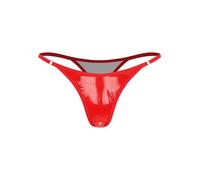 TiaoBug Tanga Micro Mujer Lencería Erótica Cintura Baja Mini G-String Thong Bikini Briefs T-Back Sexy Rojo A S
