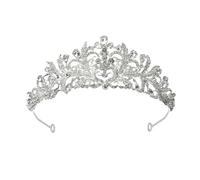 Tiara Corona, Corona de Princesa, Corona de Cristal, Boda Tiara, Tiara para Mujer, para Bodas, Graduaciones, Desfiles, Fiestas de Princesas, Fiestas de Cumpleaños (Silver-A)