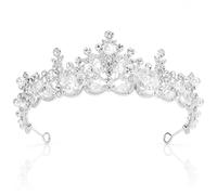 Tiara de boda, corona para mujer, corona de cristal, corona de diamantes de imitación, tiara para bodas, bailes, desfiles, fiestas de princesas, fiestas de cumpleaños, etc