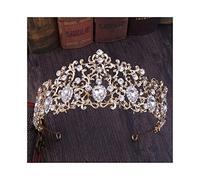 Tiara de cristal con hojas de bosque, corona de novia, tocados dorados, joyas de novia, coronas verdes, accesorios para el cabello de boda de reina, tocado