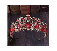 Tiara de cristal con hojas de bosque, corona de novia, tocados dorados, joyas de novia, coronas verdes, accesorios para el cabello de boda de reina, tocado