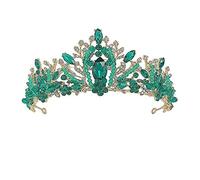 Tiara de cristal de brillo de metal dorado de alta moda y corona nupcial accesorios para el cabello de la boda nupcial para mujeres (un stil 2)