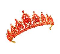Tiara de Cristal Roja de Aleación Gemas de Imitación