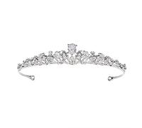 Tiara de diamante de moda circón nupcial tiara plata cristal boda corona accesorios para el cabello mujeres fiesta de cumpleaños diamantes de imitación