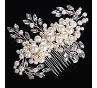 Tiara de diamantes de imitación de lujo, accesorios para el cabello de novia, peine de pelo de boda, tiara de boda, accesorios para el cabello con perlas