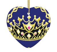 Tiara de fantasía para árbol de Navidad, colgantes de cerámica, decoraciones navideñas, adornos perfectos para árbol de Navidad, recuerdos de Navidad.