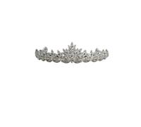 Tiara de novia de tono plateado, elegante corona de boda de cristal para updos y peinados sueltos, opción de caja de regalo, standard, Aleación Aleación Cristales artificiales, Cristal artificial