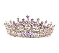 Tiara De Novia Morada Novia Para Ser Decoraciones Floral Diadema De Para La Boda Accesorio Tiaras Princesa Adulto Fiesta Paseo Para Mujer Feliz Aleación Púrpura Beaupretty