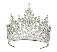 Tiara de strass, Tiara nupcial de cristal, corona bruja for mujer, accesorio for el cabello desfile europeo con diamantes imitación