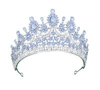 Tiara grande de lujo con diamantes de imitación para mujer, tocado de novia, corona de boda, concurso, accesorios de joyería para el cabello, celebración temática real vintage