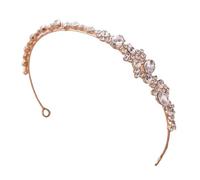 Tiara nupcial de moda de plata - Corona de cristal con diamantes de imitación para boda estilo princesa, talla única, Madera de agar, No es una piedra preciosa