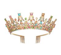 Tiaras de boda para novia, coronas de cristal y tiaras con diadema de peine para niña para reina, accesorio para el cabello