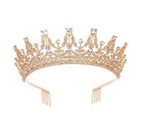Tiaras de boda para novia, coronas de cristal y tiaras con diadema de peine para niña para reina, accesorio para el cabello