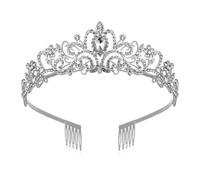 Tiaras de cristal brillante con coronas de reina, tocado de boda, diamantes de imitación dorados, diademas barrocas para bailes y fiestas de cumpleaños, talla única, como se describe, como se describe