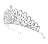 Tiaras de la corona de bodas, reina real, corona, tiaras de princesa de dhinestone para niñas (color: color variado3) (color variado2)
