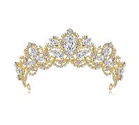 Tiaras de la corona de cristal barroca para la diadema de tiaras para princesa diadem corona para la corona para la boda joyas de la novia del tos de la novia (color: da014-a, tamaño: corona) (da014