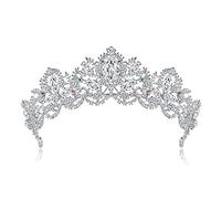 Tiaras de la corona de cristal barroca para la diadema de tiaras para princesa diadem crown cown wedding joyería de la novia del tos de la novia (color: da014-a, tamaño: corona) (da014 a)