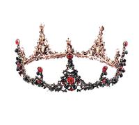 Tiaras de la corona de joyas para el cabello para mujeres Europa y América New Big Crown Barroque Retro Corona Red Crown Accesorios Corona Al por mayor