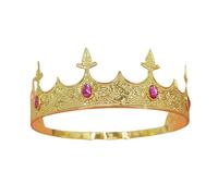 Tiaras de metal con piedras preciosas para hombres, accesorios de cosplay para bodas y fiestas temáticas, eventos formales, coronas reales vintage, talla única, como se describe, como se describe