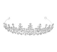 Tiaras de Princesa para Novia de Boda con Gemas de Imitación | Diadema Brillante, Plata, Metal y Rhinestone, Cómoda para Fotografía, Novia, Damas de Honor y Chicas