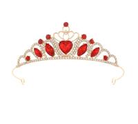 Tiaras de princesa reina con diamantes de imitación para Halloween, boda, graduación, fiesta nupcial, desfile, M, Metal, No es una piedra preciosa