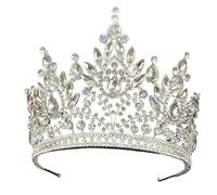 Tiaras Nupciales De Cristal, Coronas Bruja For Mujer, Disfraz Diamantes Imitación, Diadema Desfile Europeo, Accesorios For El Cabello Boda FáCil De Usar