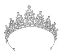 Tiaras para mujer, coronas de reina de cristal brillante, tiara de princesa, accesorios para el cabello de novia para mujer, cumpleaños, Halloween, cosplay, fiesta de Navidad, graduación, plata