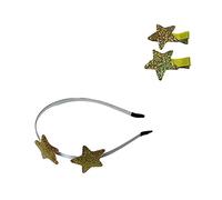 Tiaras para niña con diseño de lentejuelas y forma de estrella y pinza para el pelo, diseño encantador para niños pequeños