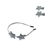 Tiaras para niña con diseño de lentejuelas y forma de estrella y pinza para el pelo, diseño encantador para niños pequeños