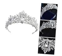 Tiaras Vintage de Novia para Boda, Tiara de Aleación Plata | Estilo Único y Brillante, Cinta Incluida, para Mujer, Novias, Fiesta y Fotografía