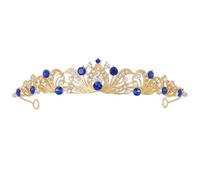 Tiaras y coronas azules para mujer, tiaras de boda para novia, con diamantes de imitación de cristal, tiara de princesa, corona de reina, diadema para el cabello, accesorios para el cabello, para