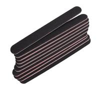 Tiardey 10 limas de uñas de Doble Cara 100/180 limas de uñas Negras con Forma de corazón Rojo para manicura y Pulido de uñas adecuadas para el Cuidado y el Peinado de Las uñas