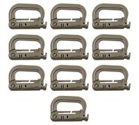 Tiardey 10 Uds mosquetón táctico Anillo en D Molle Accesorios mosquetón de plástico Clip para Escalada Senderismo al Aire Libre