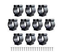 Tiardey,10 Uds.soporte para caña de pescar,estante de almacenamiento con Clip,Clips de almacenamiento para caña de pescar montados en la pared,abrazaderas,organizador de estante,17mm