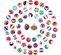 Tiardey, 100 Uds., Alfileres de Empuje creativos, Tachuelas de Bandera Nacional, alfileres de Mapa del país para tablón de anuncios, Mapa, Oficina