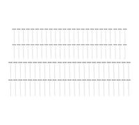 Tiardey 100pcs T-Pins, Wig T Pins Set, Stainless Steel Wig Pins with Plastic Box for Dressmaking Knitting Blocking Modelling Wig Making (38mm + 51mm)