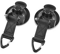 Tiardey - 2 Anclajes de Ventosa multifunción con Gancho de sujeción, toldos para Piscinas, Carpas, Gancho de Seguridad, Potente Ventosa para toldo Lateral de Coche, toldo de Camping, Barco