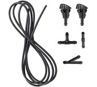Tiardey - 2 boquillas para arandela de Parabrisas compatibles con Dodge, Jeep, Ram y Manguera de Fluido de 3 Metros con Conector de 3 Piezas