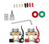 Tiardey 2 Conectores de Terminal de batería,Conectores de Terminal de batería de Coche de 4 vías,desconexión de liberación rápida Positiva Negativa para Postes SAE/JIS Tipo A