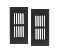 Tiardey 2 Piezas de Rejilla de ventilación Negra para Armario, refrigerador, Rejilla de ventilación de Pared, 50 x 100 mm