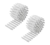 Tiardey - 2 Piezas de Valla de jardín en Miniatura, Mini Valla de Madera, Valla de piquete, Borde, bonsái, Peque?a Valla, jardín, decoración del hogar,Adorno (Blanco)