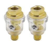 Tiardey 2 Piezas Mini engrasador en línea, para Herramientas Aire 1/4 BSP Herramienta neumática engrasador compresor Aire Tubo Herramienta de llenado Aceite