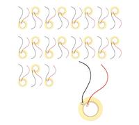 Tiardey 20 pièces 27mm capteur d'élément de disque piézo Avec fils Micro déclencheur de batterie Micro acoustique pour Guitare