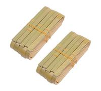 Tiardey 20PCS Pinzas de bambú Pinzas para Tostadas Pinzas de Madera Natural para cocinar - Longitud 10CM