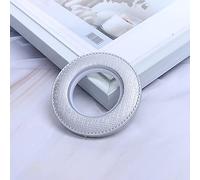 Tiardey - 25 Piezas de Ojales para Cortina, Textura a Cuadros, Anillos de Ojal para Cortina, diámetro Interior, 1-9/16 "(40 mm), Anillo de bajo Ruido a nanoescala (Plateado)