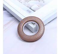 Tiardey - 25 Piezas de Ojales para Cortina, Textura a Cuadros, Anillos de Ojal para Cortina, diámetro Interior, 1-9/16 "(40 mm), Anillo de bajo Ruido a nanoescala (Color café)