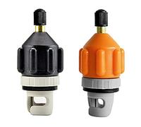 Tiardey 2pcs convertidor de Bomba de Aire para Bote Inflable,para Bote Inflable,Tabla de Remo de pie,Cama Inflable,Paleta de Surf - Naranja y Negro